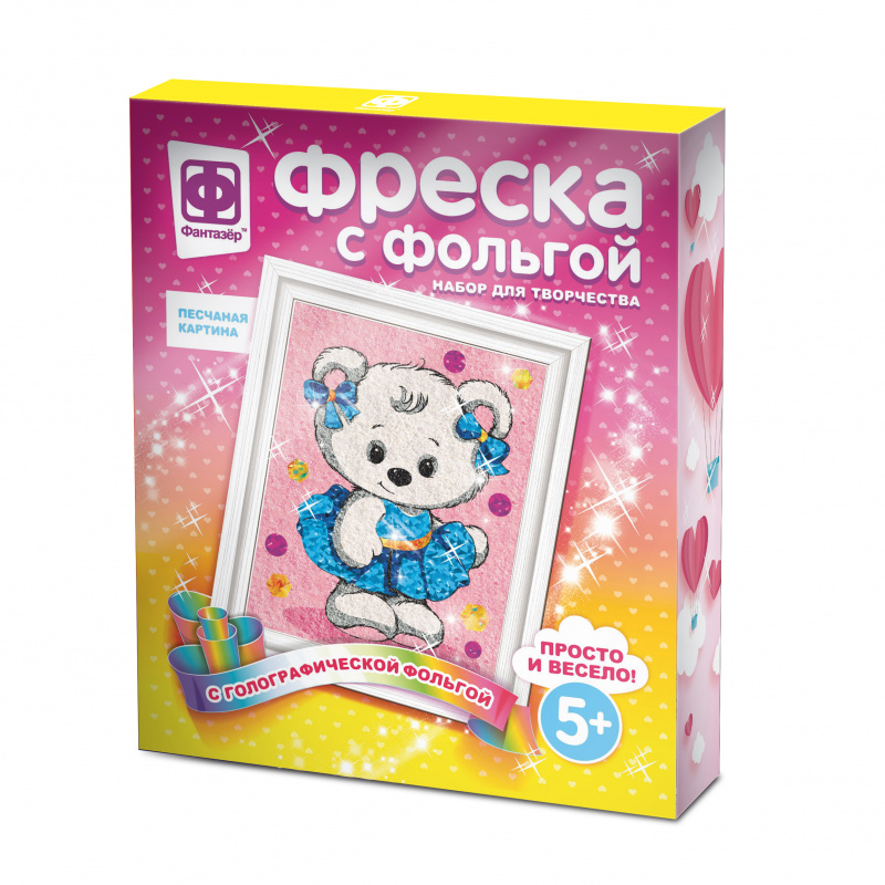 407310 Фреска с фольгой Снежинка