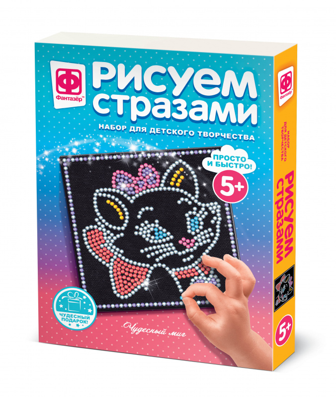 257313 Картина из страз Мишка