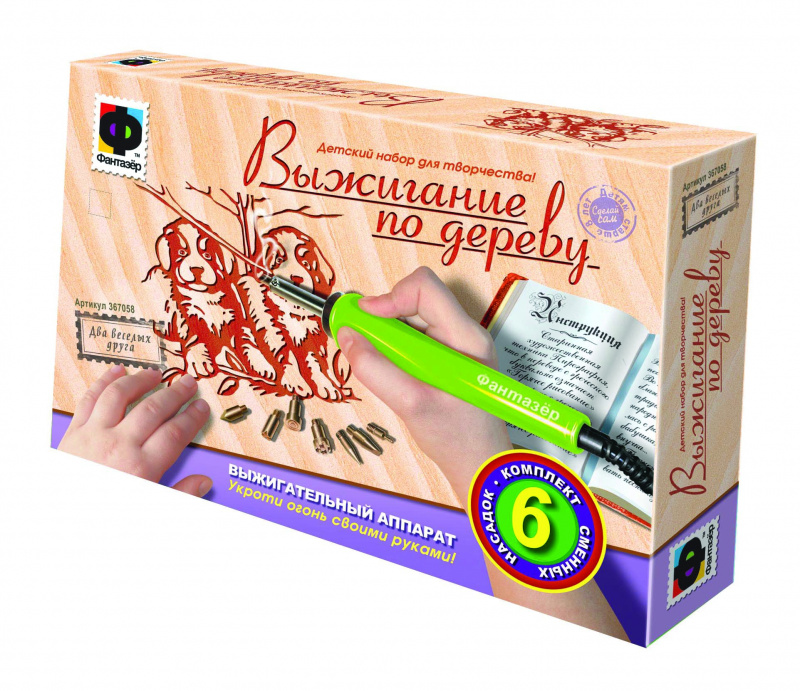 367058 Прибор для выжигание "Два веселых друга"
