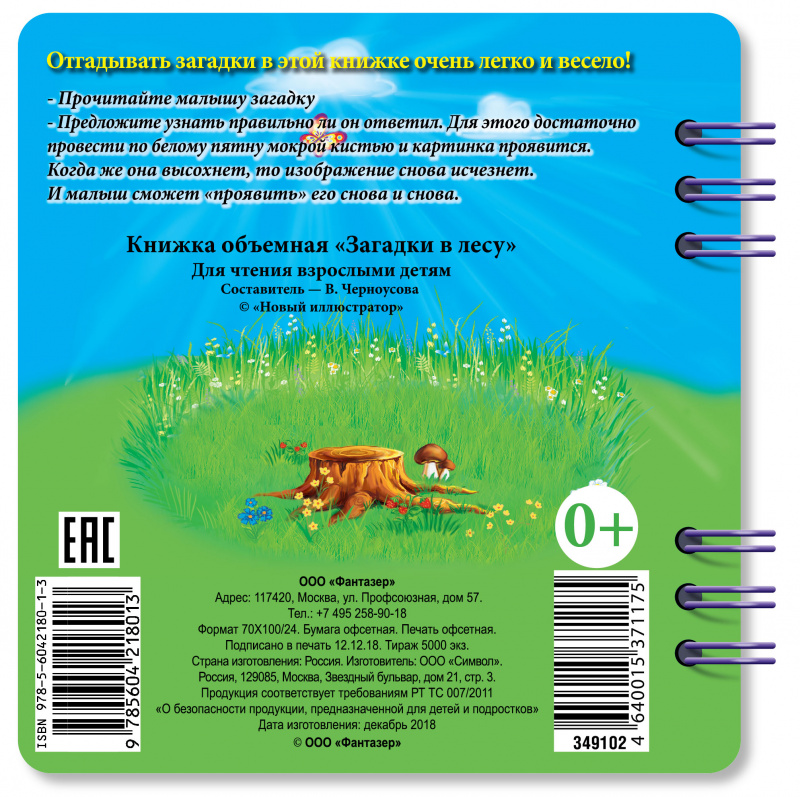349102 Книжка Загадки В лесу